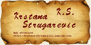 Krstana Strugarević vizit kartica